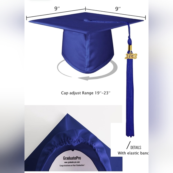 💥SOLD💥Graduation Gown Cap Set For Adults NEW - Picture 4 of 10